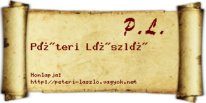 Péteri László névjegykártya
