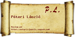 Péteri László névjegykártya