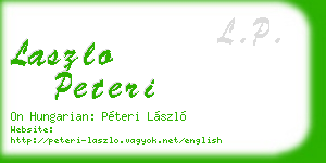 laszlo peteri business card